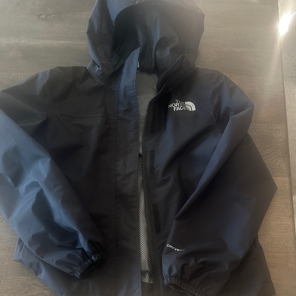 Kids North Face Black Hooded Rain Jacket